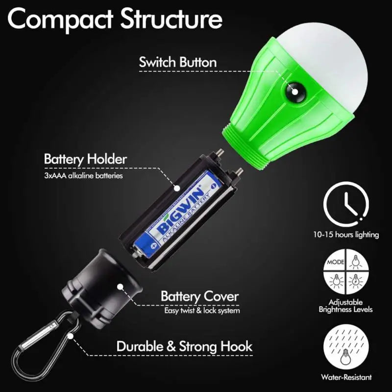 Multicolor Battery Camping Lantern — Waterproof