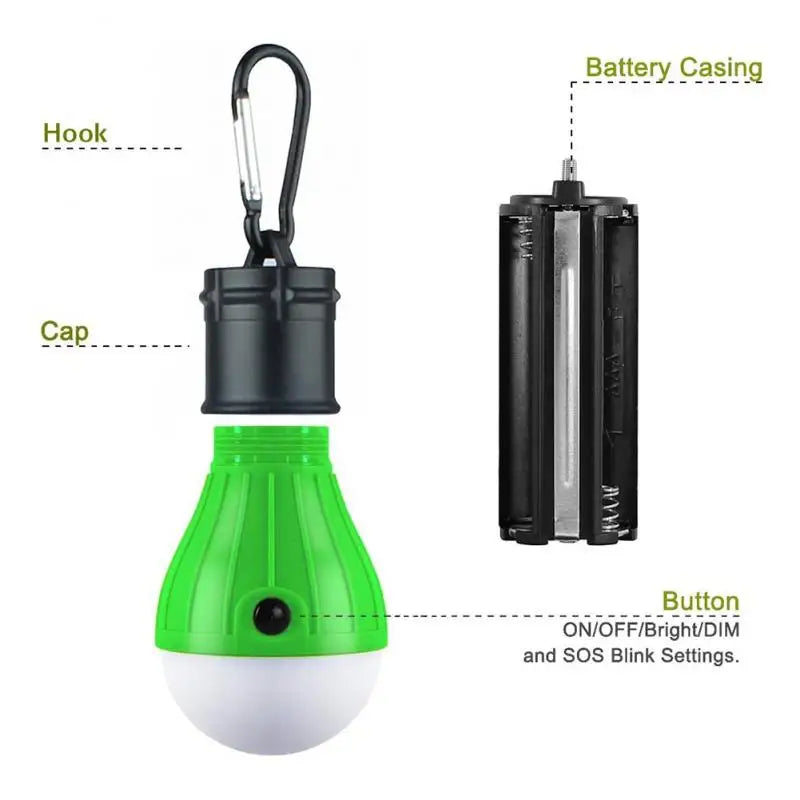 Multicolor Battery Camping Lantern — Waterproof