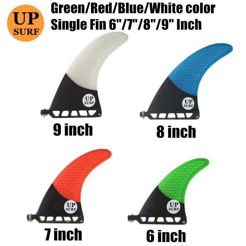 Single Fiberglass Surfboard Center Fin