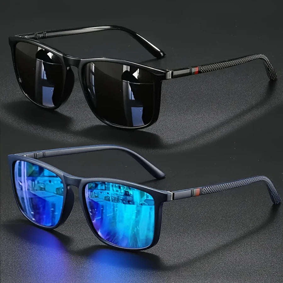 Square Vintage Cycling Sunglasses — UV400