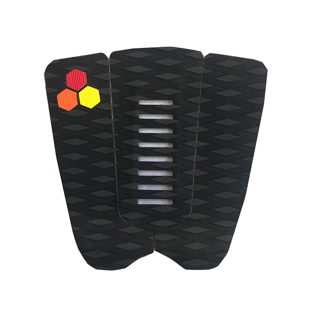 Surfboard Traction Pad Set — Black & Red