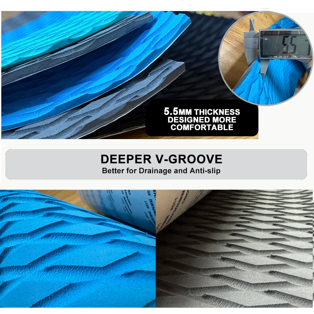 Non-Slip Surf Tail Pads — 4-Piece Set