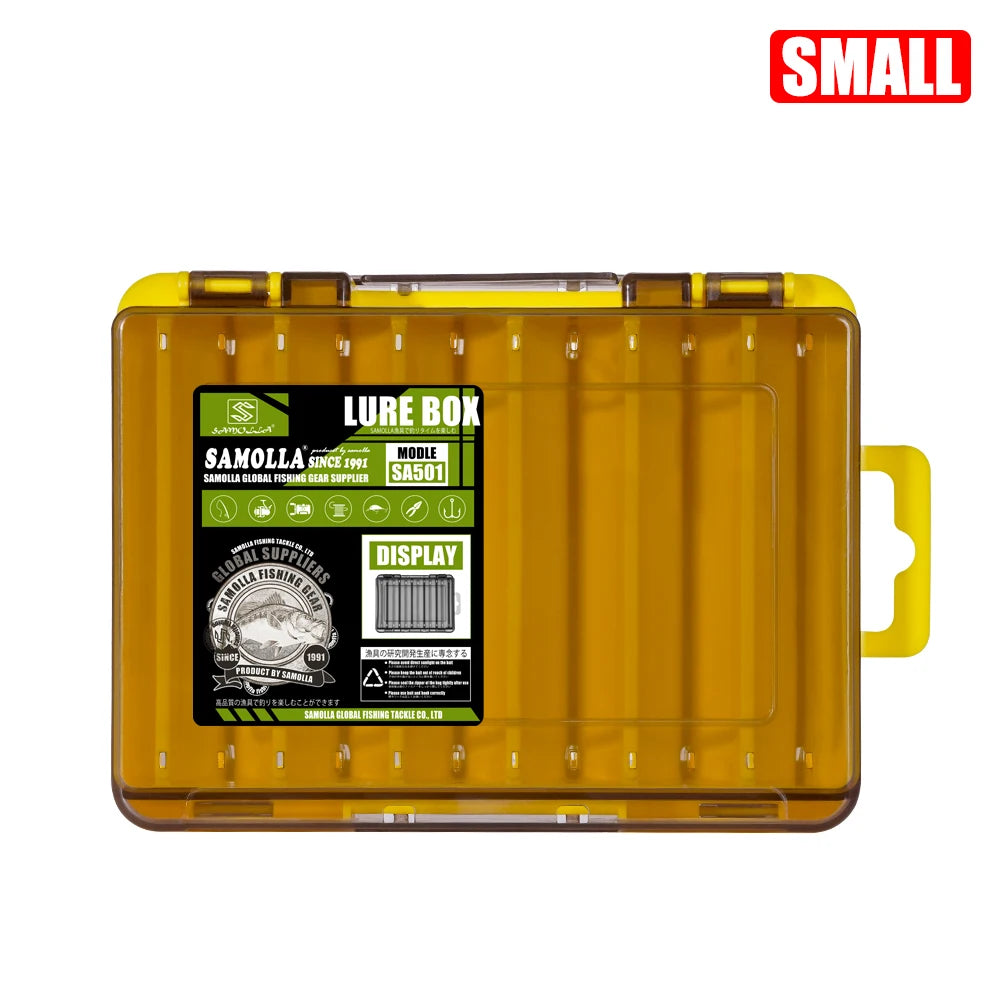 Double-Sided Fishing Tackle Box — 14 Compartments