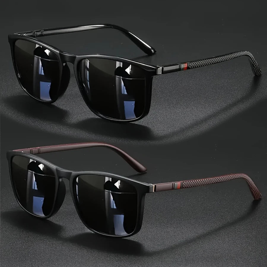 Square Vintage Cycling Sunglasses — UV400