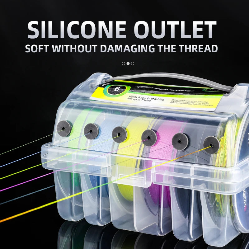Double-Sided Fishing Tackle Box — 6 Compartments