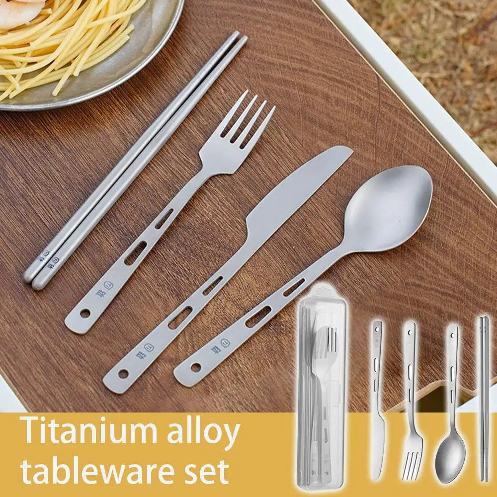 Camping Cutlery Set with Chopsticks — Lightweight