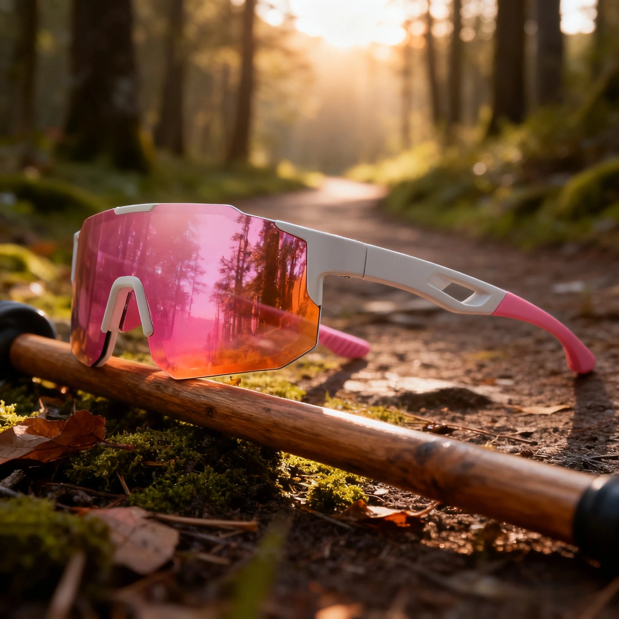 Oversized Wraparound Sport Sunglasses — UV400