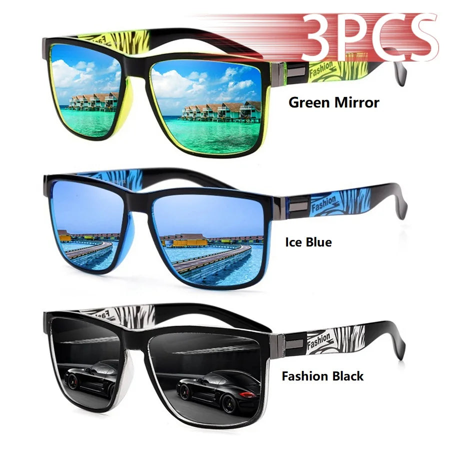 Classic Square Sunglasses 3-Pack — UV400