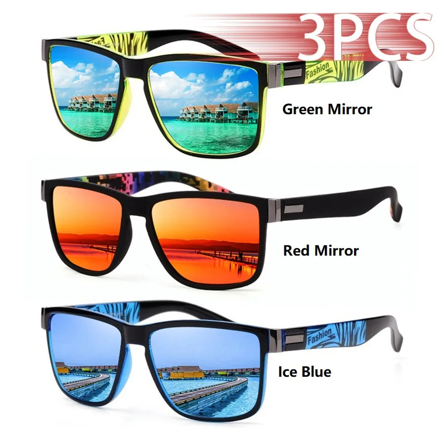 Classic Square Sunglasses 3-Pack — UV400