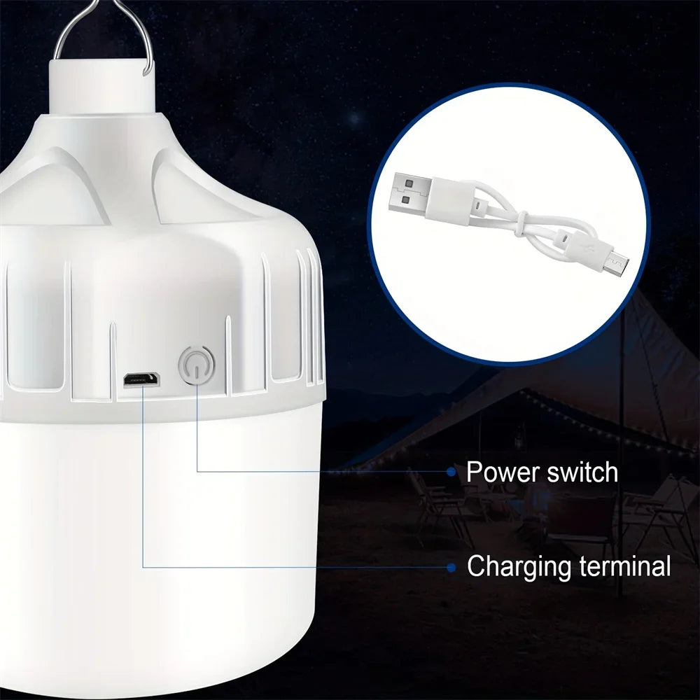 USB Rechargeable LED Camping Bulb — Portable