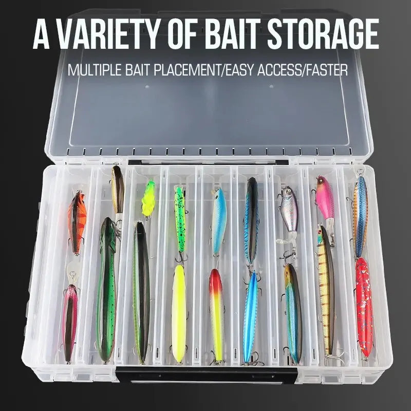 Double-Sided Large Fishing Tackle Box