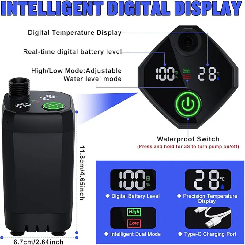 Portable Electric Camping Shower — 6000mAh