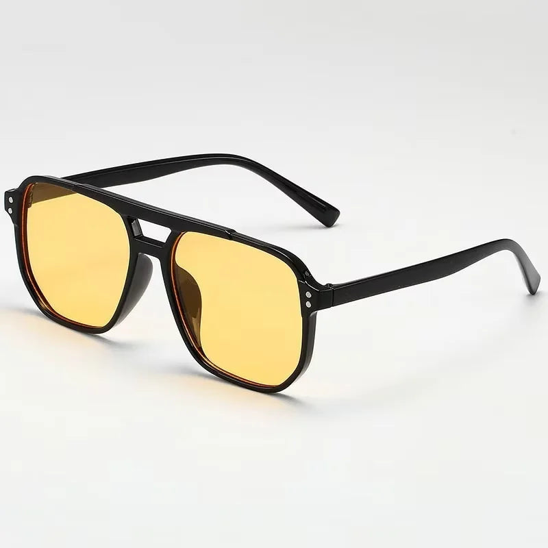 Oversized Square Sunglasses — Black UV400