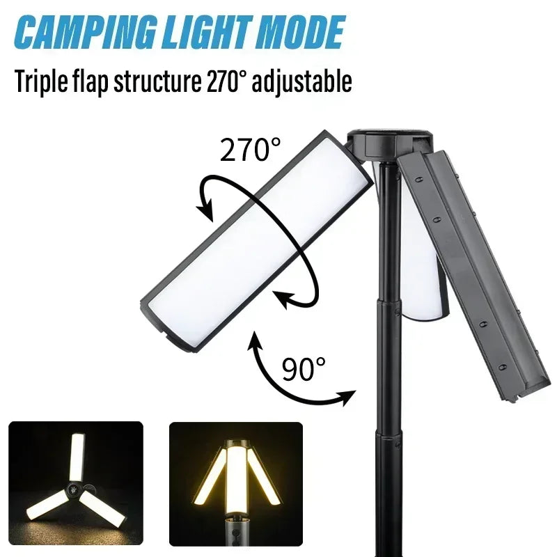 Telescopic LED Camping Flashlight & Lantern