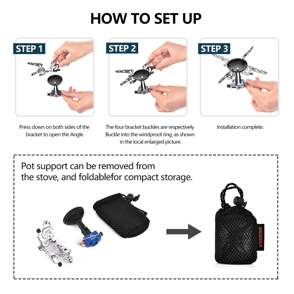 Portable Outdoor Camping Gas Burner — 3300W