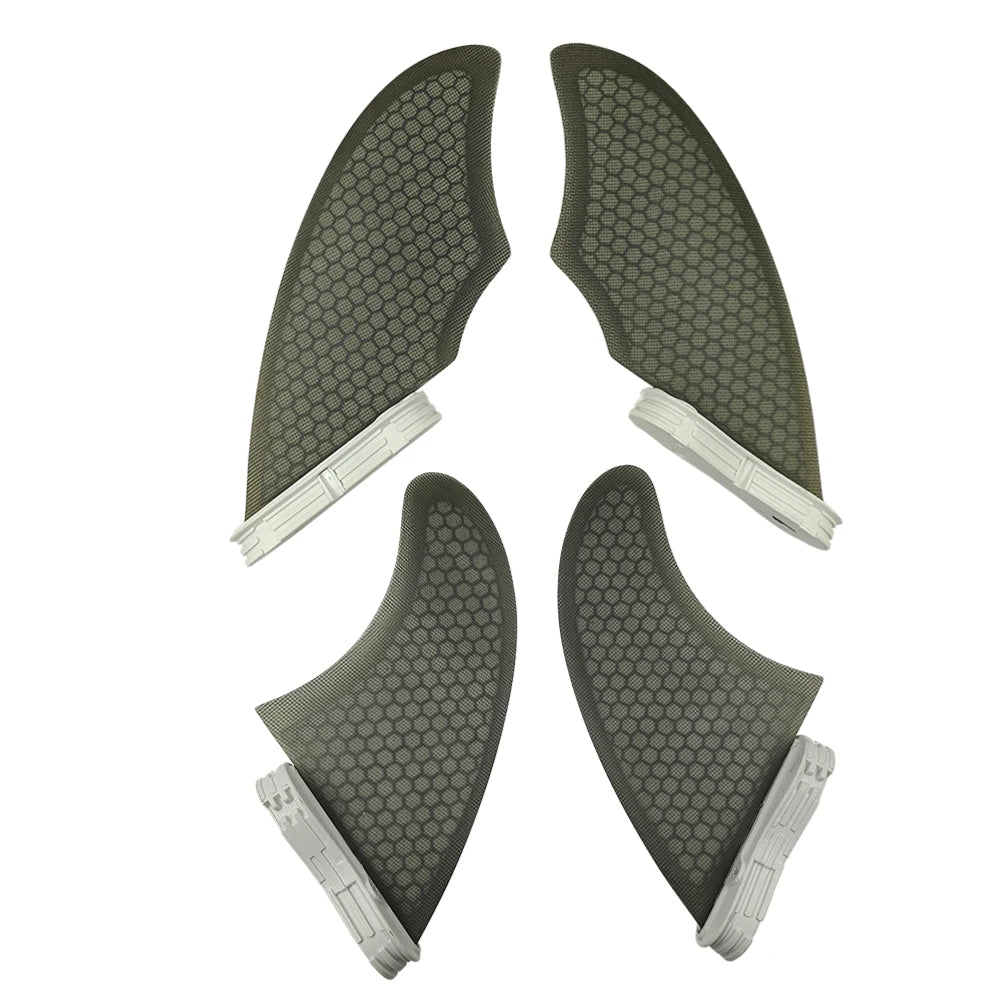 Surfboard Double Fin Set — Black & White