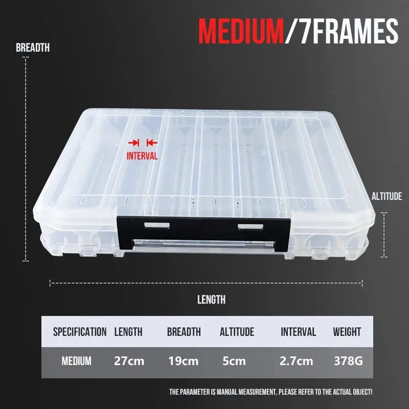 Double-Sided Large Fishing Tackle Box