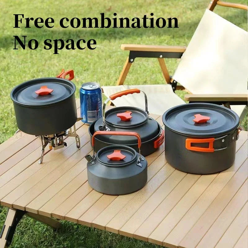 Camping Cookware Set — Kettle & Frying Pan