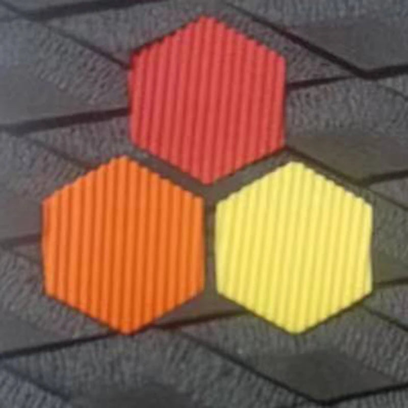 Surfboard Traction Pad Set — Black & Red