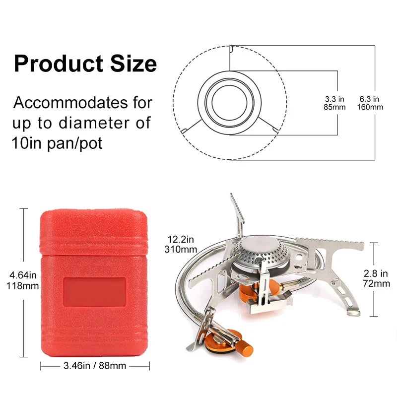 Portable Folding Camp Gas Stove — 3500W