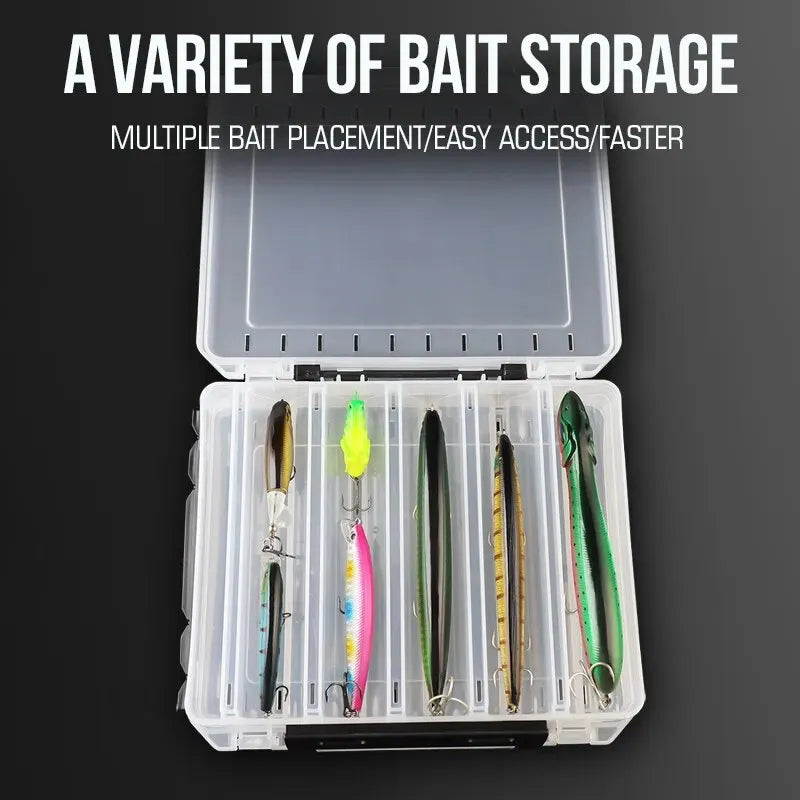 Double-Sided Large Fishing Tackle Box