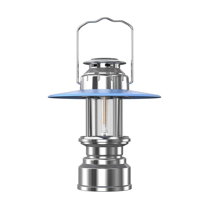 Vintage LED Camping Lantern — Rechargeable
