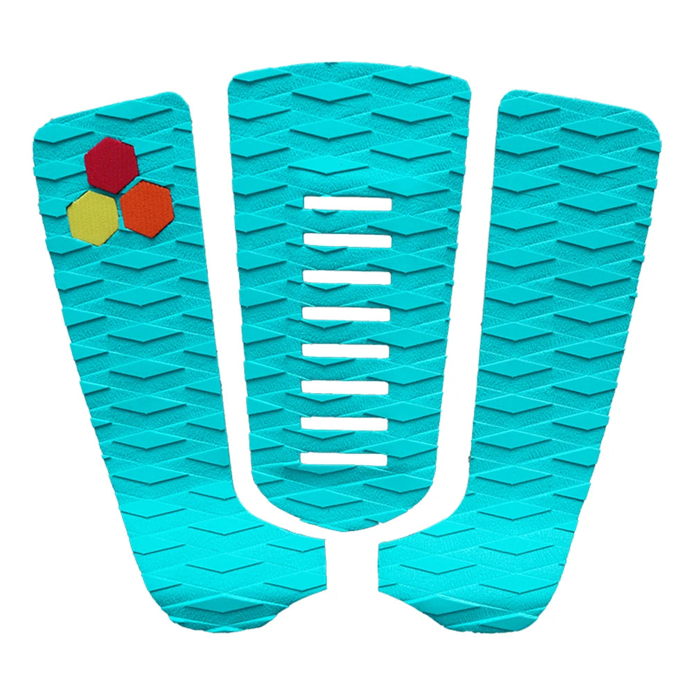 Surfboard Traction Pad Set — Black & Red