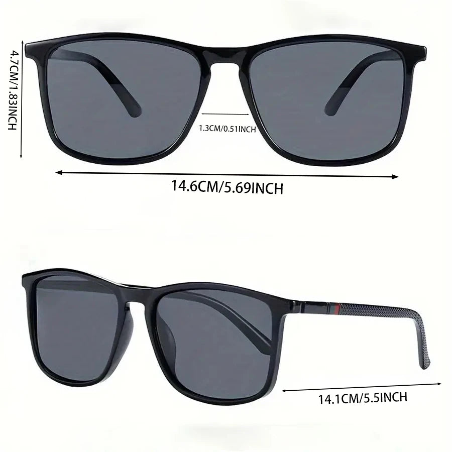 Square Vintage Cycling Sunglasses — UV400