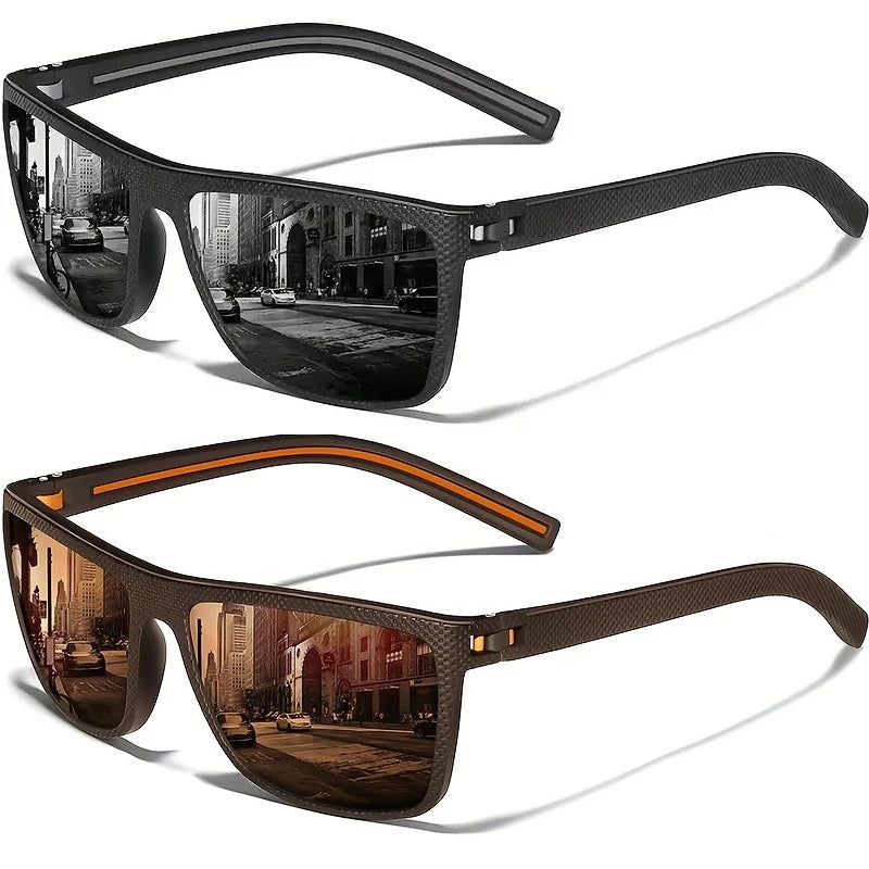 Square Polarized Sunglasses — Lightweight Frame