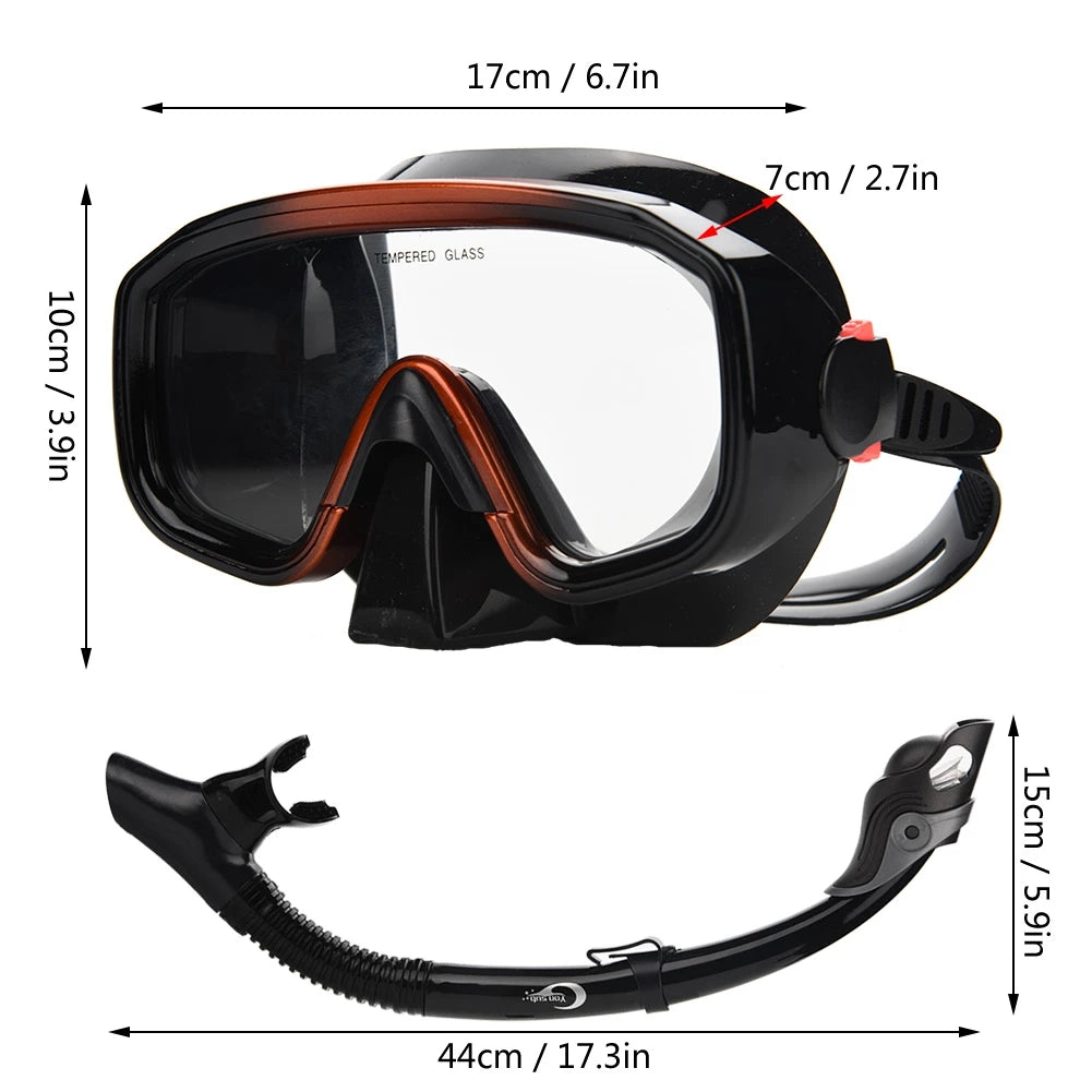 Adult Snorkel Mask & Goggles Set