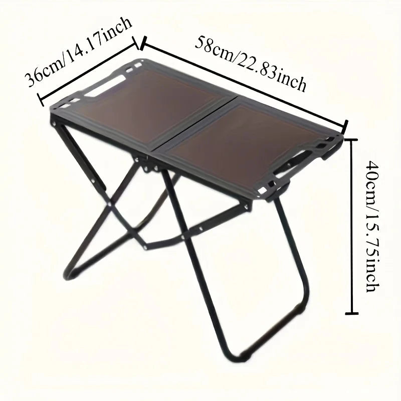 Foldable Carbon Steel Camping & Picnic Table