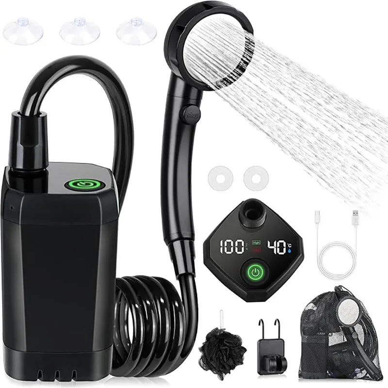 Portable Electric Camping Shower — 6000mAh