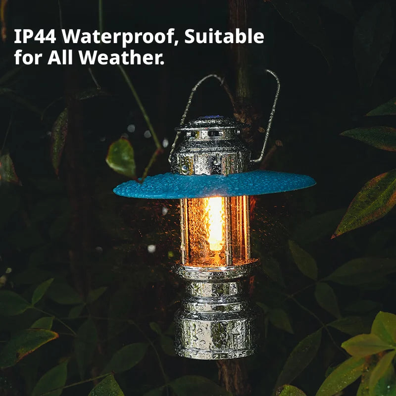 Vintage LED Camping Lantern — Rechargeable