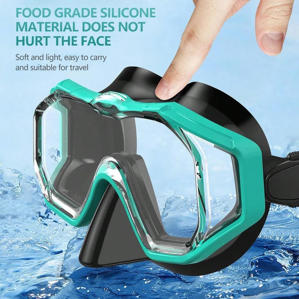 3-Window Panoramic Scuba Diving Mask