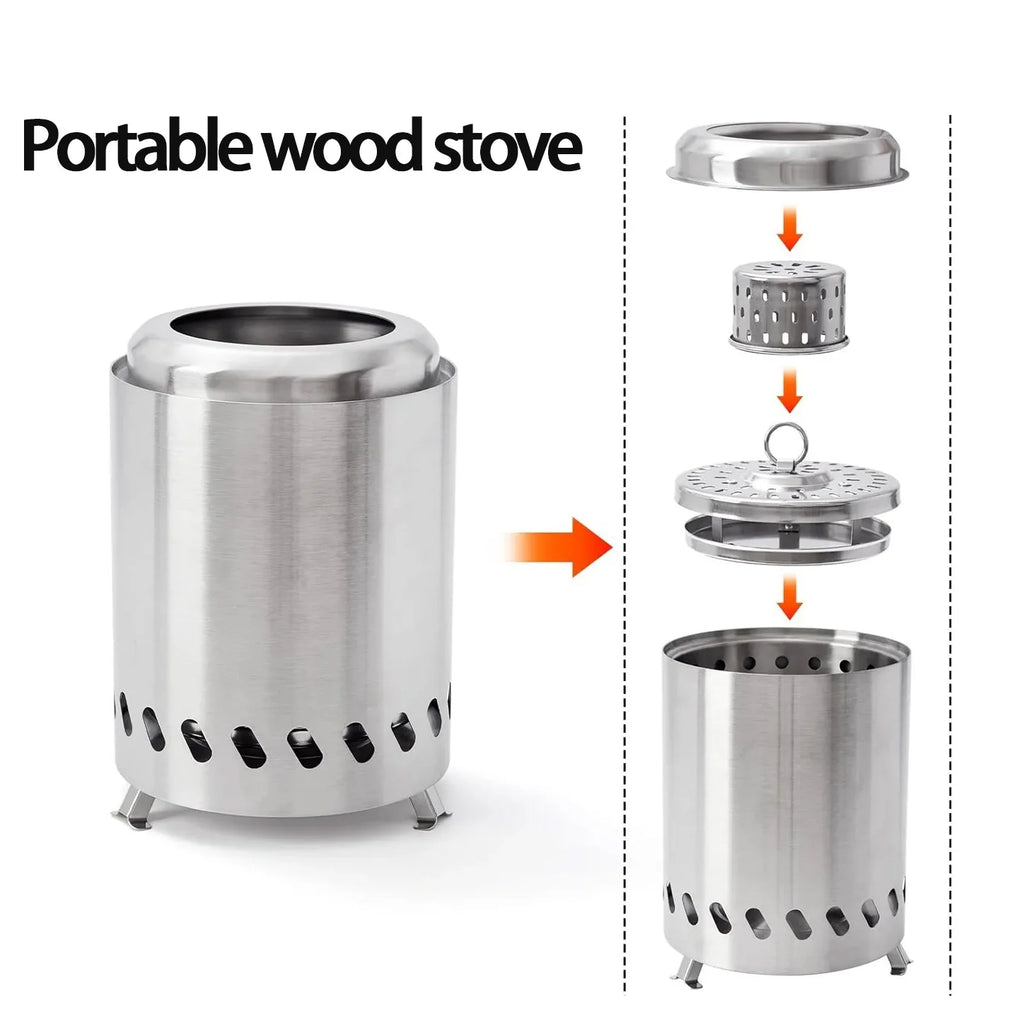 Portable Wood Burning Camp Stove — Smokeless