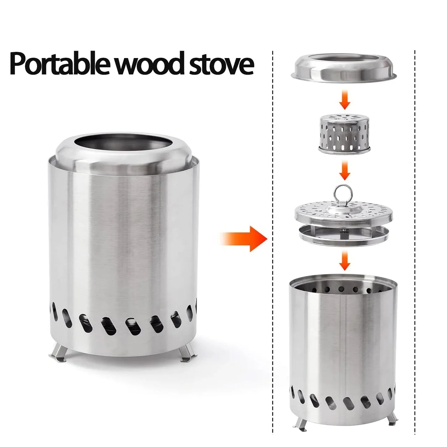 Portable Wood Burning Camp Stove — Smokeless