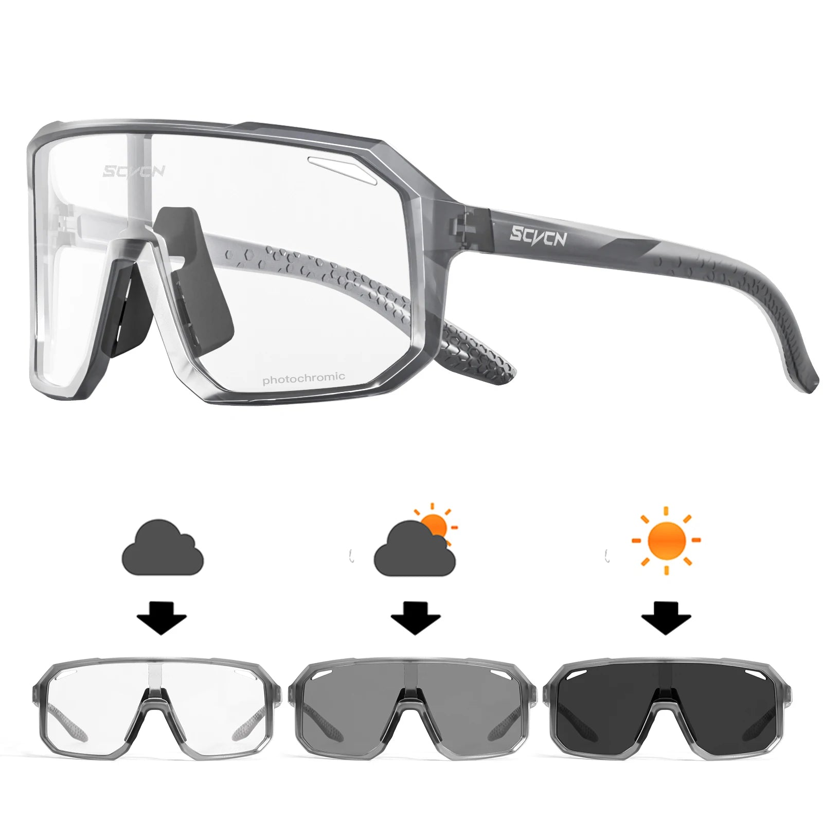 Photochromic Cycling Sunglasses — MTB & Outdoor