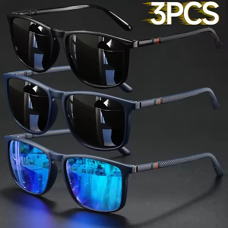 Square Vintage Cycling Sunglasses — UV400