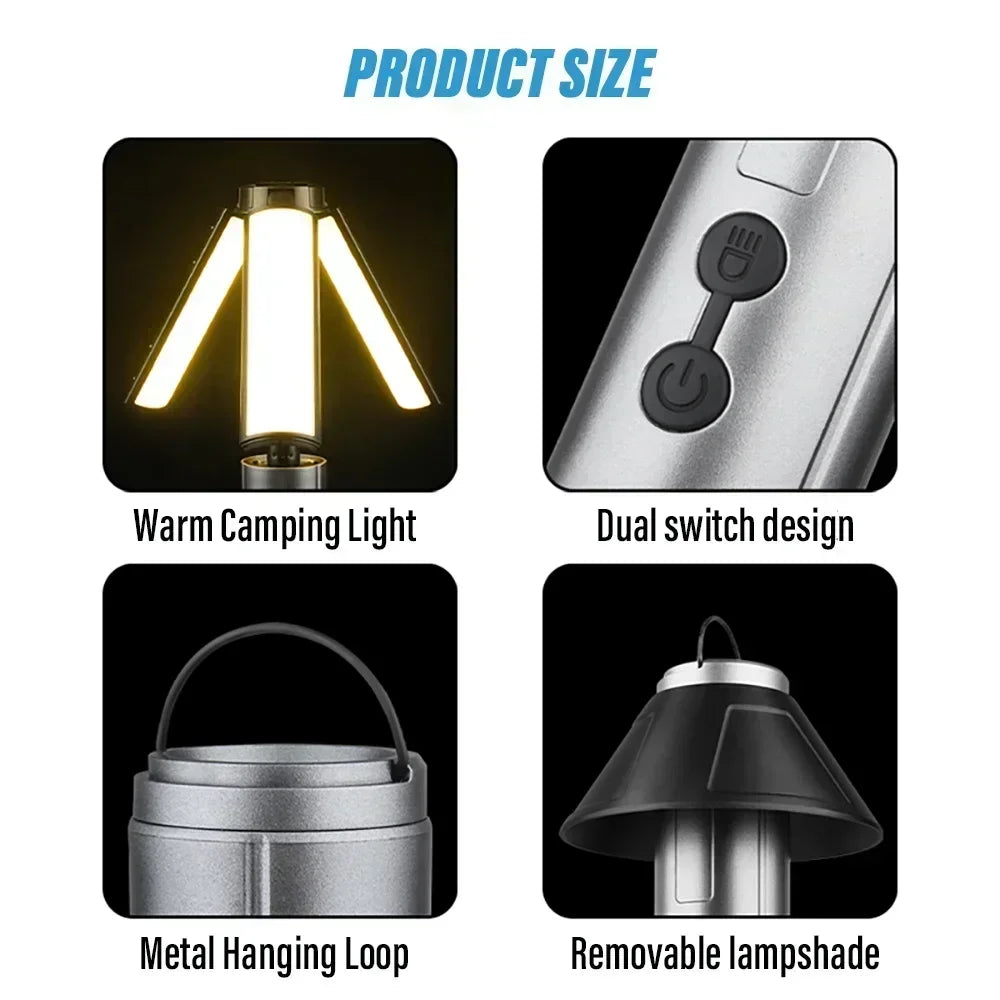 Telescopic LED Camping Flashlight & Lantern