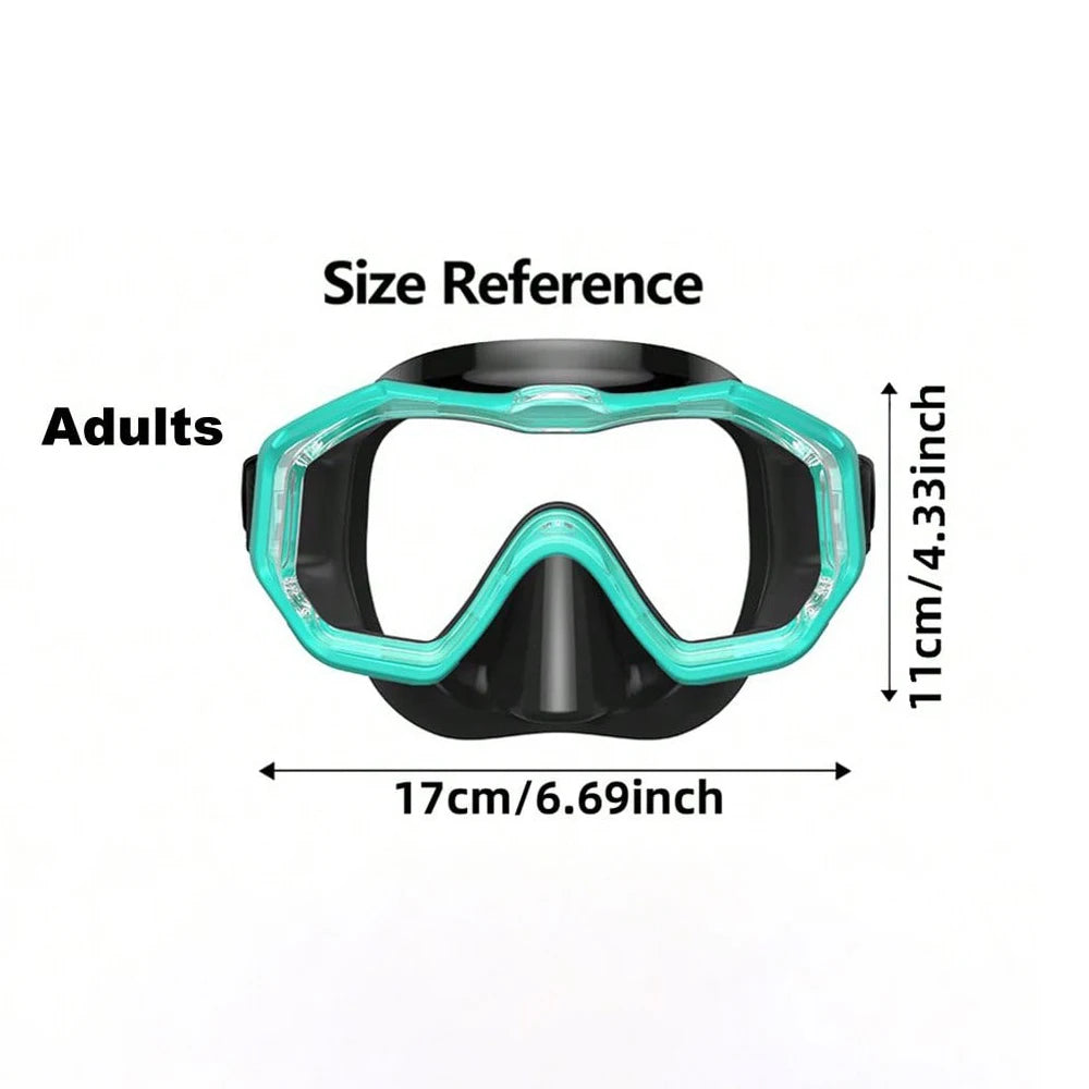 3-Window Panoramic Scuba Diving Mask
