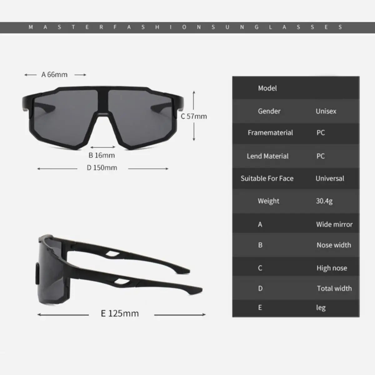 Large Frame Windproof Cycling Goggles — UV400