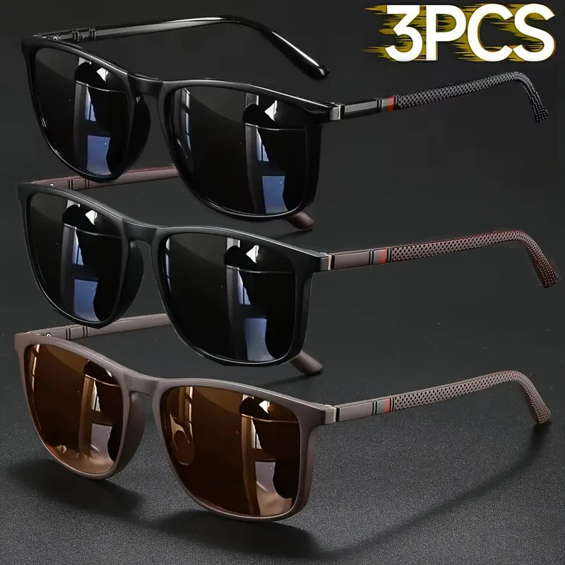 Square Vintage Cycling Sunglasses — UV400
