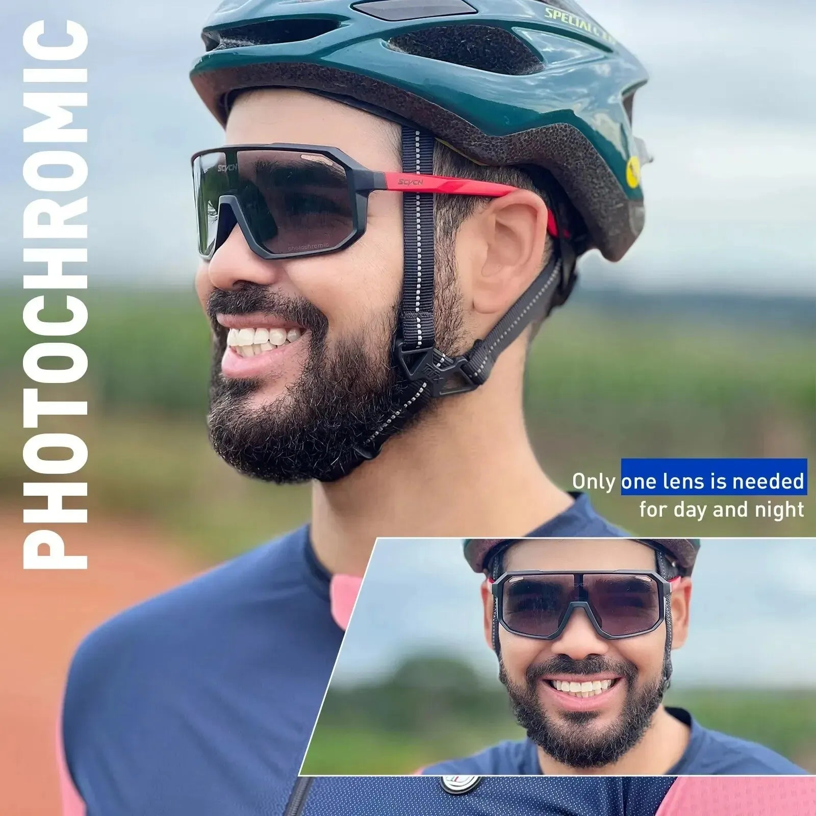 Photochromic Cycling Sunglasses — MTB & Outdoor