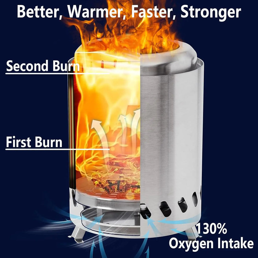 Portable Wood Burning Camp Stove — Smokeless