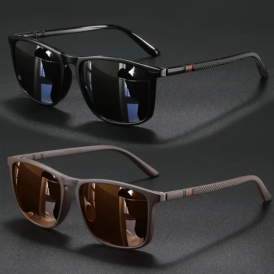 Square Vintage Cycling Sunglasses — UV400