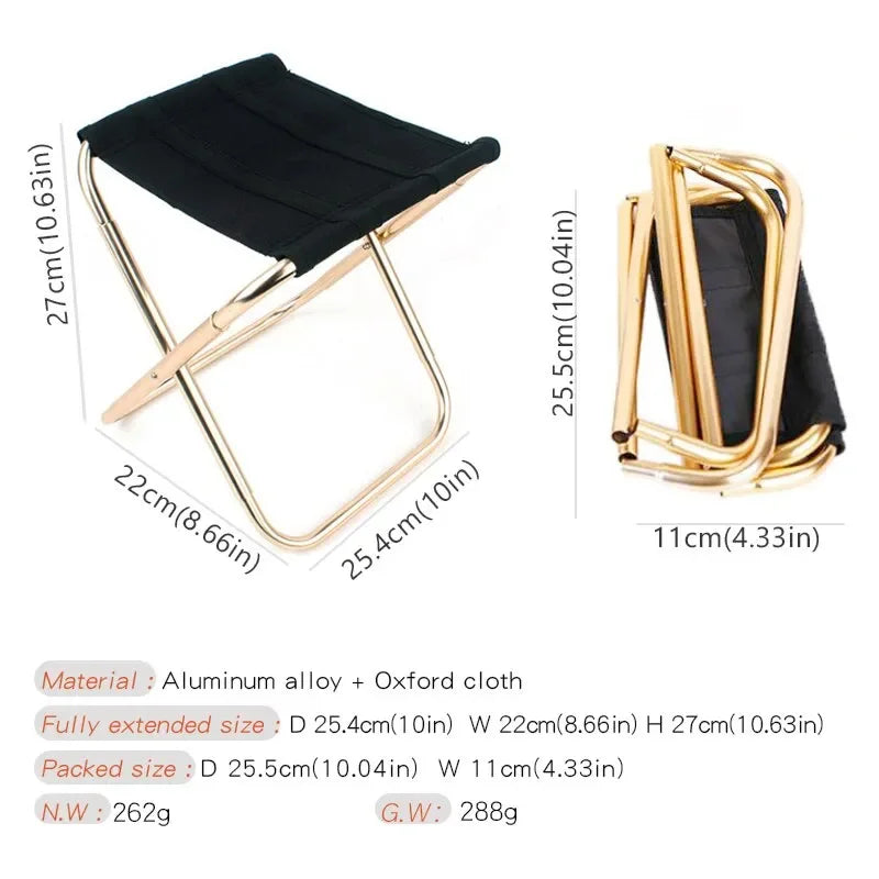 Aluminum Alloy Folding Camp Chair with Bag
