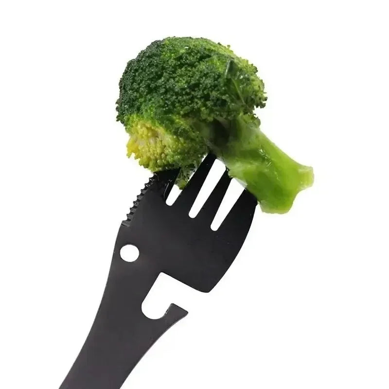 5-in-1 Stainless Steel Camping Cutlery Set