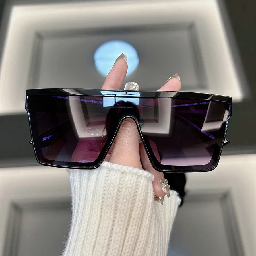 Square Retro Mirrored Sunglasses — UV400