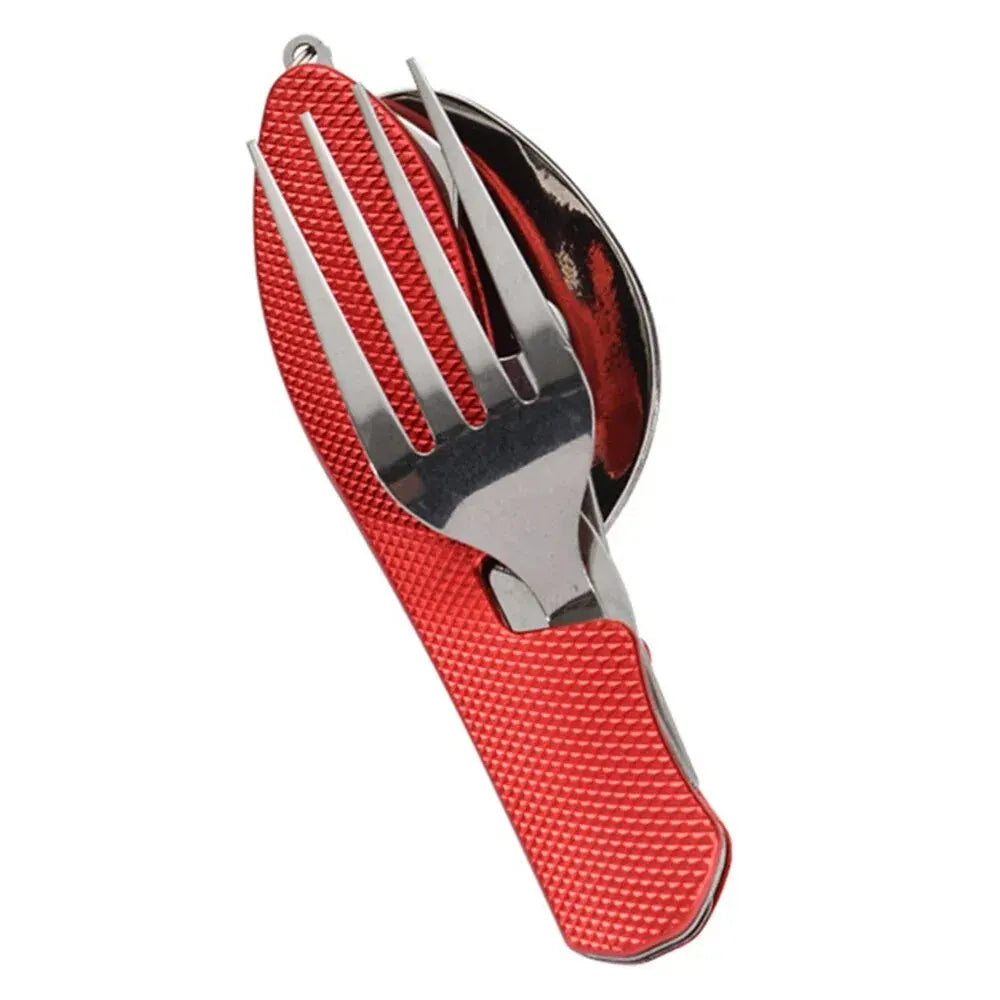 Folding Camping Cutlery Set — Knife, Fork & Spoon