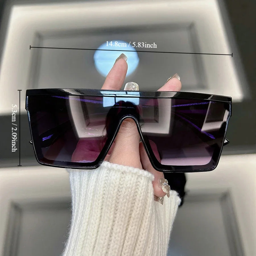 Square Retro Mirrored Sunglasses — UV400